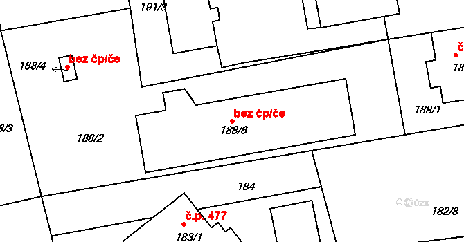 Semily 43519431 na parcele st. 188/6 v KÚ Semily, Katastrální mapa