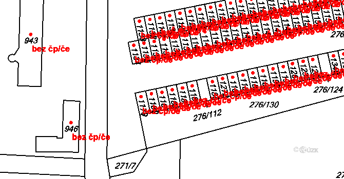 Slatiňany 43748431 na parcele st. 1182 v KÚ Slatiňany, Katastrální mapa