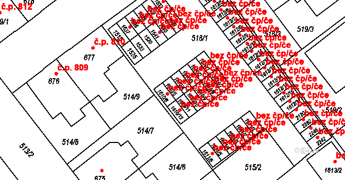 Ostrava 43841431 na parcele st. 1610/5 v KÚ Přívoz, Katastrální mapa