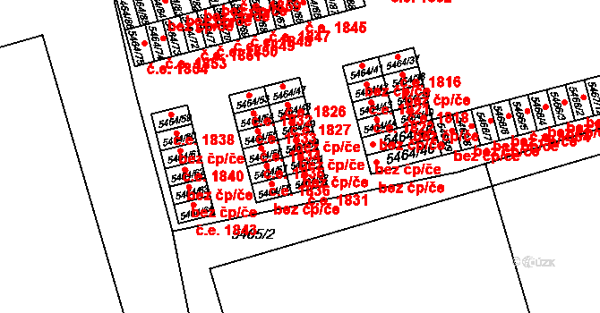 Česká Lípa 45895431 na parcele st. 5464/51 v KÚ Česká Lípa, Katastrální mapa