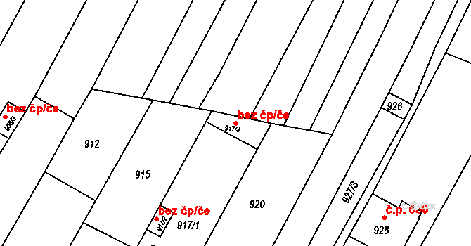 Střelice 46039431 na parcele st. 917/3 v KÚ Střelice u Brna, Katastrální mapa