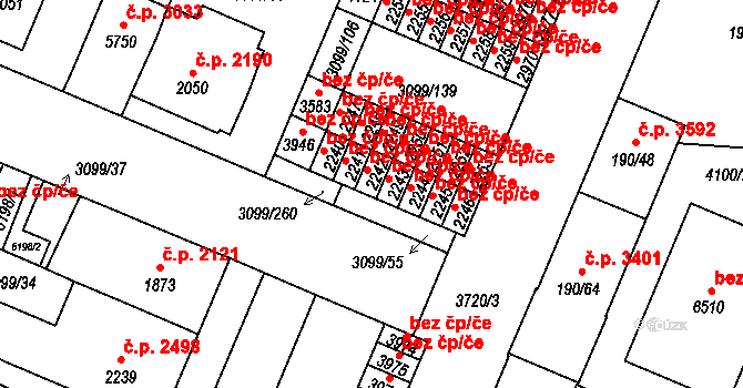 Břeclav 47208431 na parcele st. 2242 v KÚ Břeclav, Katastrální mapa