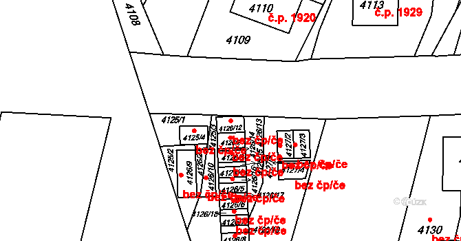 Fryštát 171, Karviná na parcele st. 4126/12 v KÚ Karviná-město, Katastrální mapa