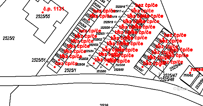 Valtice 49485431 na parcele st. 2525/24 v KÚ Valtice, Katastrální mapa