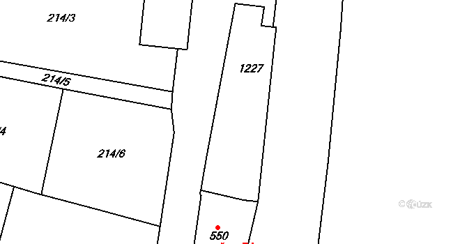 Poříčí 72, Broumov na parcele st. 518 v KÚ Broumov, Katastrální mapa
