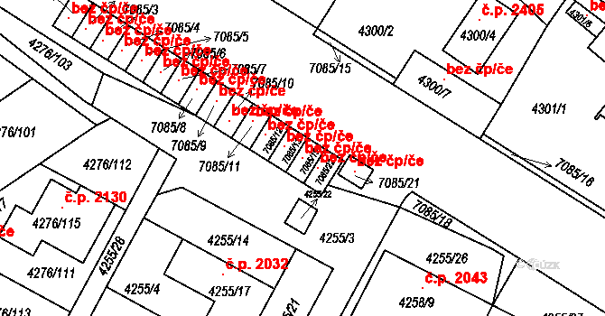 Boskovice 80337431 na parcele st. 7085/19 v KÚ Boskovice, Katastrální mapa