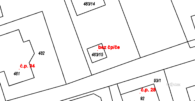 Frýdek-Místek 118210432 na parcele st. 483/15 v KÚ Lysůvky, Katastrální mapa