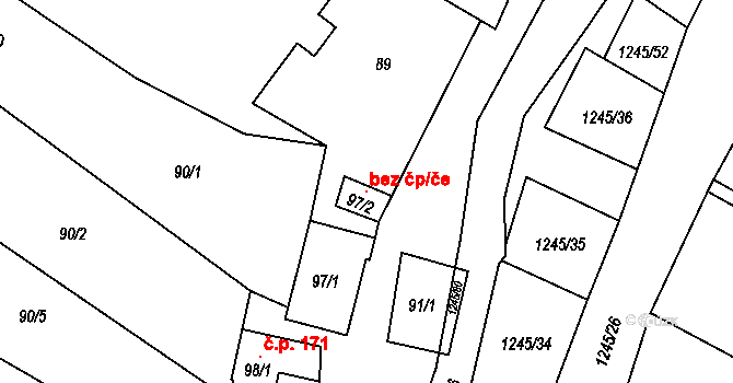 Otinoves 118974432 na parcele st. 97/2 v KÚ Otinoves, Katastrální mapa