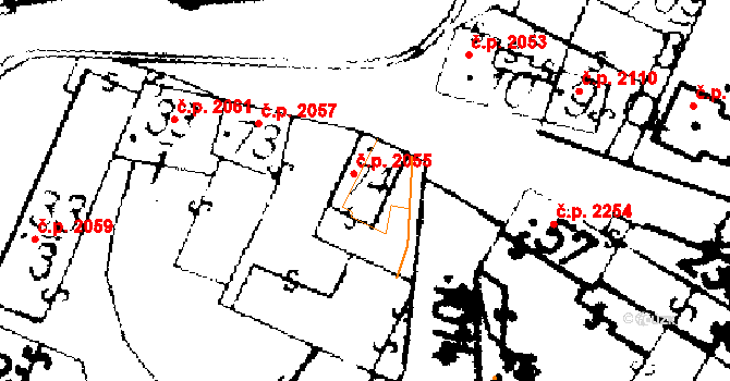 Podlusky 2055, Roudnice nad Labem na parcele st. 74 v KÚ Podlusky, Katastrální mapa