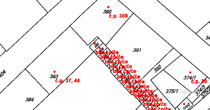 Nový Bor 39779432 na parcele st. 387 v KÚ Nový Bor, Katastrální mapa