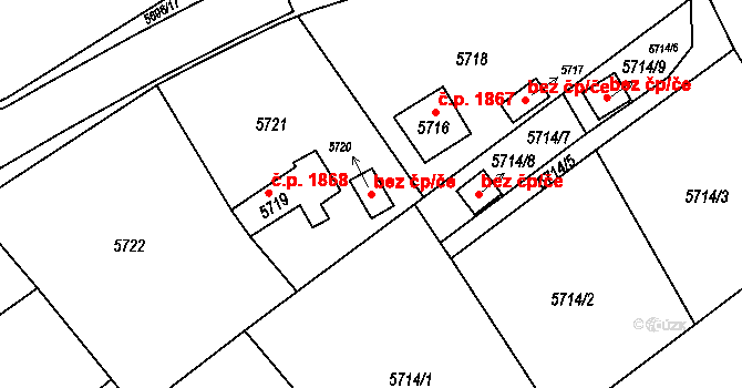 Krnov 43267432 na parcele st. 5720 v KÚ Krnov-Horní Předměstí, Katastrální mapa