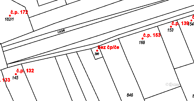 Koryčany 49505432 na parcele st. 290 v KÚ Jestřabice, Katastrální mapa