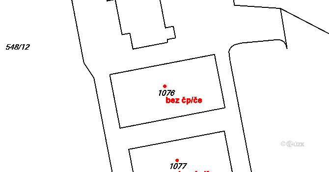 Borohrádek 71664432 na parcele st. 1076 v KÚ Borohrádek, Katastrální mapa