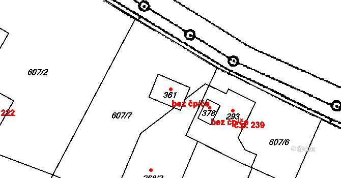 Meziměstí 83282432 na parcele st. 361 v KÚ Ruprechtice u Broumova, Katastrální mapa