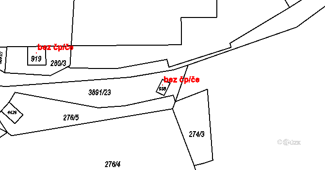 Opatov 102735433 na parcele st. 938 v KÚ Opatov v Čechách, Katastrální mapa