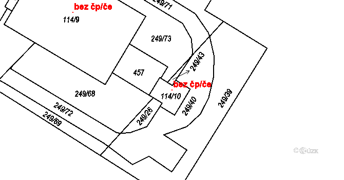 Borovnice 118913433 na parcele st. 114/10 v KÚ Borovnice u Potštejna, Katastrální mapa