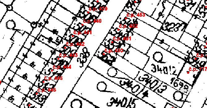 Jaroměřice nad Rokytnou 450 na parcele st. 562 v KÚ Jaroměřice nad Rokytnou, Katastrální mapa