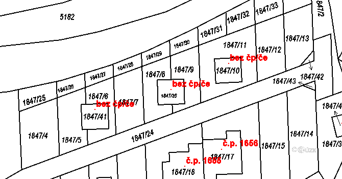 Rychnov nad Kněžnou 38503433 na parcele st. 1847/35 v KÚ Rychnov nad Kněžnou, Katastrální mapa