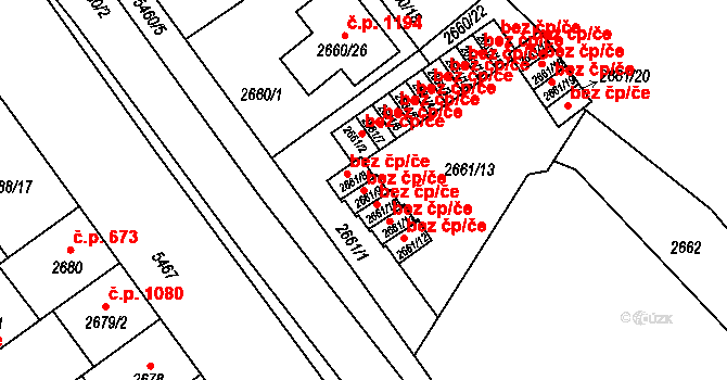 Plzeň 40035433 na parcele st. 2661/9 v KÚ Plzeň, Katastrální mapa