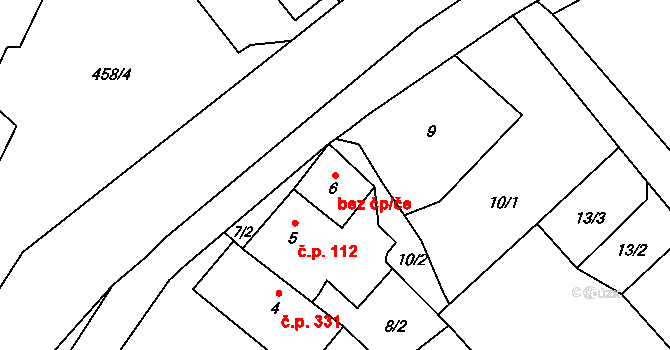 Hodslavice 42228433 na parcele st. 6 v KÚ Hodslavice, Katastrální mapa