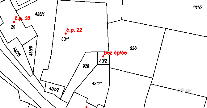 Buk 42512433 na parcele st. 30/2 v KÚ Buk pod Boubínem, Katastrální mapa