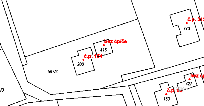 Soběšovice 46649433 na parcele st. 418 v KÚ Horní Soběšovice, Katastrální mapa