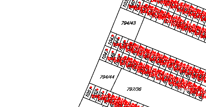 Lišov 46927433 na parcele st. 1047 v KÚ Lišov, Katastrální mapa