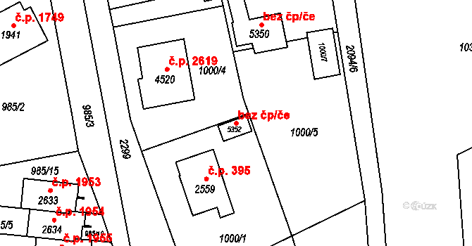 Šumperk 48518433 na parcele st. 5352 v KÚ Šumperk, Katastrální mapa