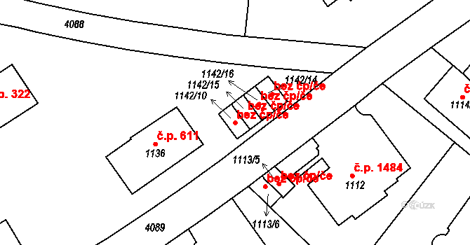 Praha 50450433 na parcele st. 1142/10 v KÚ Dejvice, Katastrální mapa