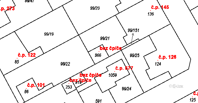 Měšice 97078433 na parcele st. 966 v KÚ Měšice u Prahy, Katastrální mapa