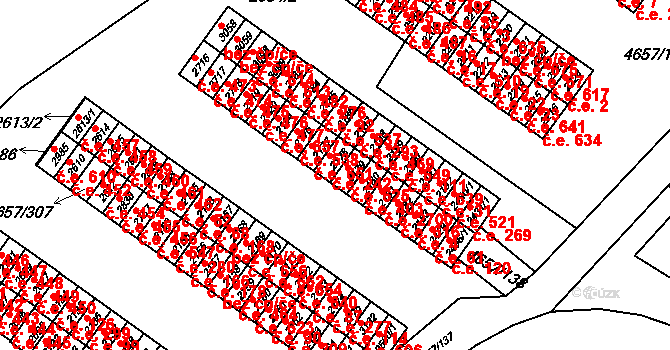 Veselí nad Moravou 242 na parcele st. 2178 v KÚ Veselí-Předměstí, Katastrální mapa