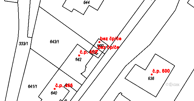 Jablunkov 40171434 na parcele st. 643/2 v KÚ Jablunkov, Katastrální mapa