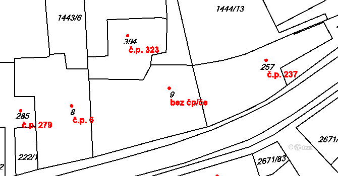 Černilov 40252434 na parcele st. 9 v KÚ Černilov, Katastrální mapa