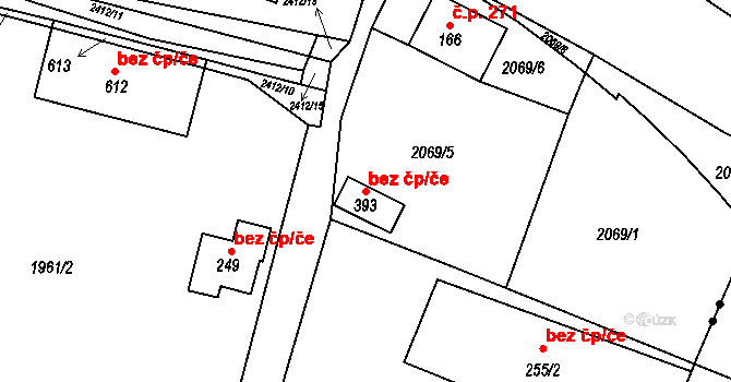 Lubenec 40611434 na parcele st. 393 v KÚ Lubenec, Katastrální mapa