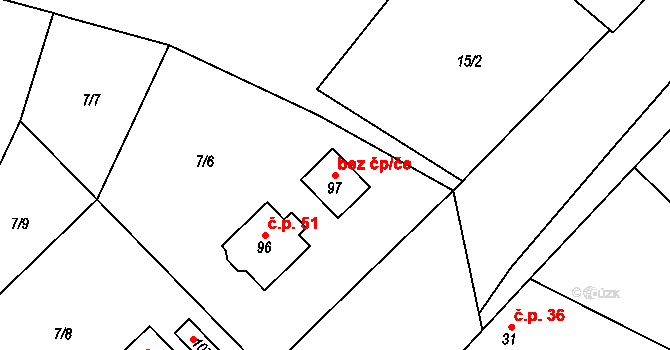 Protivín 41079434 na parcele st. 97 v KÚ Selibov, Katastrální mapa