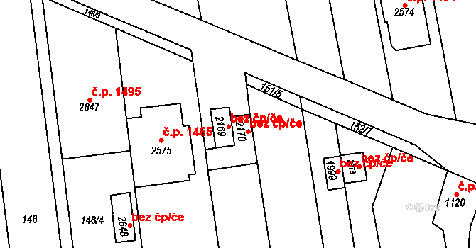 Kojetín 42659434 na parcele st. 2170 v KÚ Kojetín, Katastrální mapa