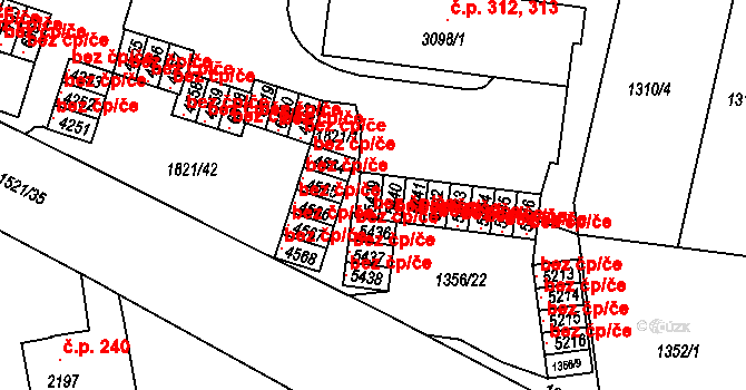 Třebíč 44152434 na parcele st. 5439 v KÚ Třebíč, Katastrální mapa