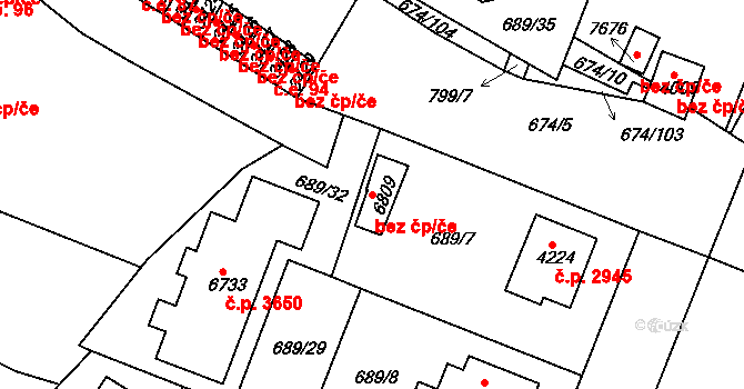 Havlíčkův Brod 44528434 na parcele st. 6809 v KÚ Havlíčkův Brod, Katastrální mapa