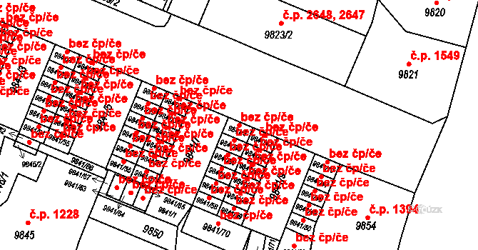 Plzeň 46293434 na parcele st. 9841/8 v KÚ Plzeň, Katastrální mapa