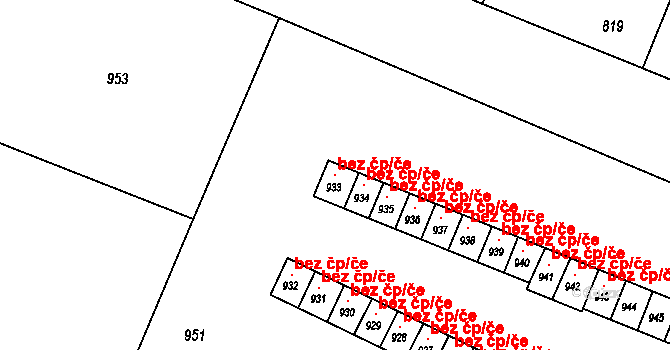 Horní Benešov 46345434 na parcele st. 933 v KÚ Horní Benešov, Katastrální mapa