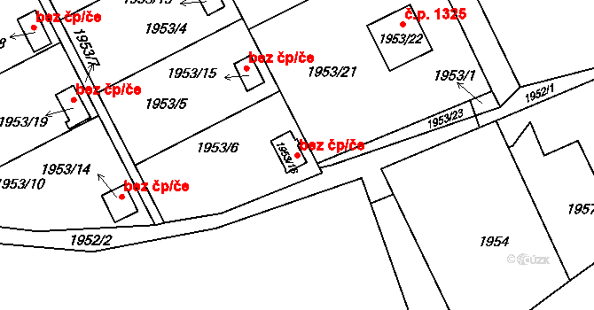 Třinec 48399434 na parcele st. 1953/16 v KÚ Lyžbice, Katastrální mapa