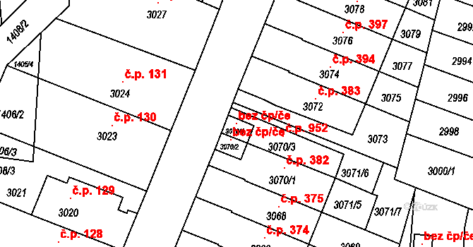 Brno 97046434 na parcele st. 3070/4 v KÚ Jundrov, Katastrální mapa