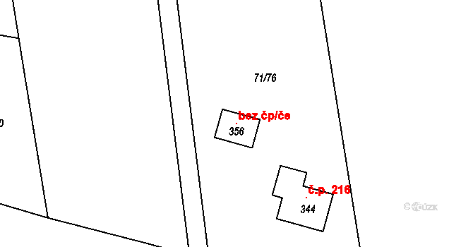 Čejetice 103533435 na parcele st. 356 v KÚ Čejetice, Katastrální mapa