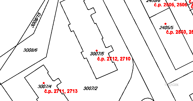 Znojmo 2710,2712 na parcele st. 3007/5 v KÚ Znojmo-město, Katastrální mapa