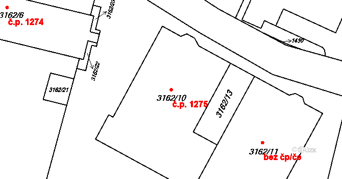 Moravský Krumlov 1275 na parcele st. 3162/10 v KÚ Moravský Krumlov, Katastrální mapa