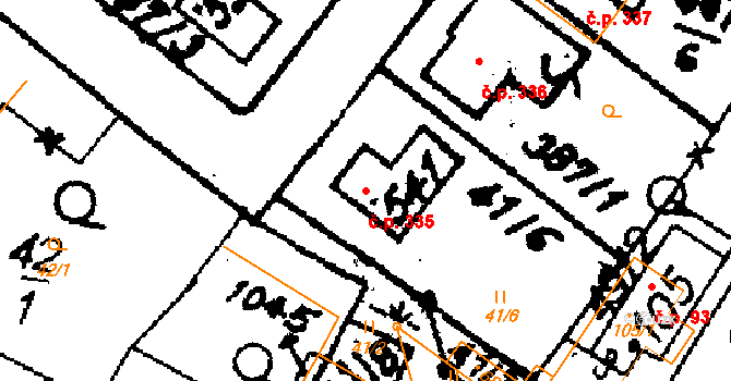 Nasavrky 335 na parcele st. 541 v KÚ Nasavrky, Katastrální mapa