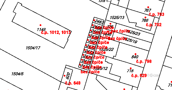 Třebechovice pod Orebem 41846435 na parcele st. 2472 v KÚ Třebechovice pod Orebem, Katastrální mapa