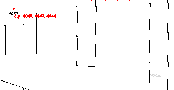 Zlín 4103,4104,4105,4106 na parcele st. 5326 v KÚ Zlín, Katastrální mapa