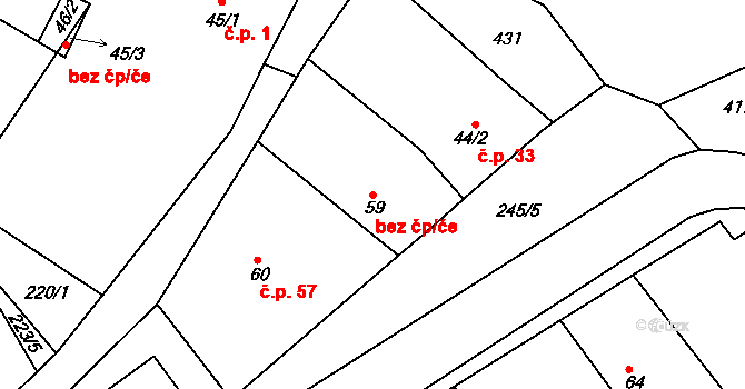 Konětopy 43055435 na parcele st. 59 v KÚ Konětopy, Katastrální mapa