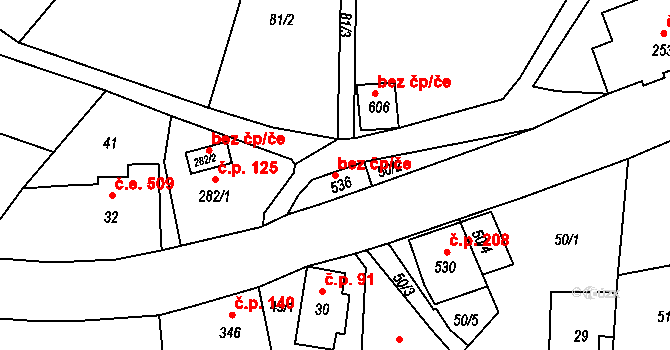 Držkov 44224435 na parcele st. 536 v KÚ Držkov, Katastrální mapa